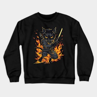 Cat Ninja Saga Whiskered Stealth Crewneck Sweatshirt